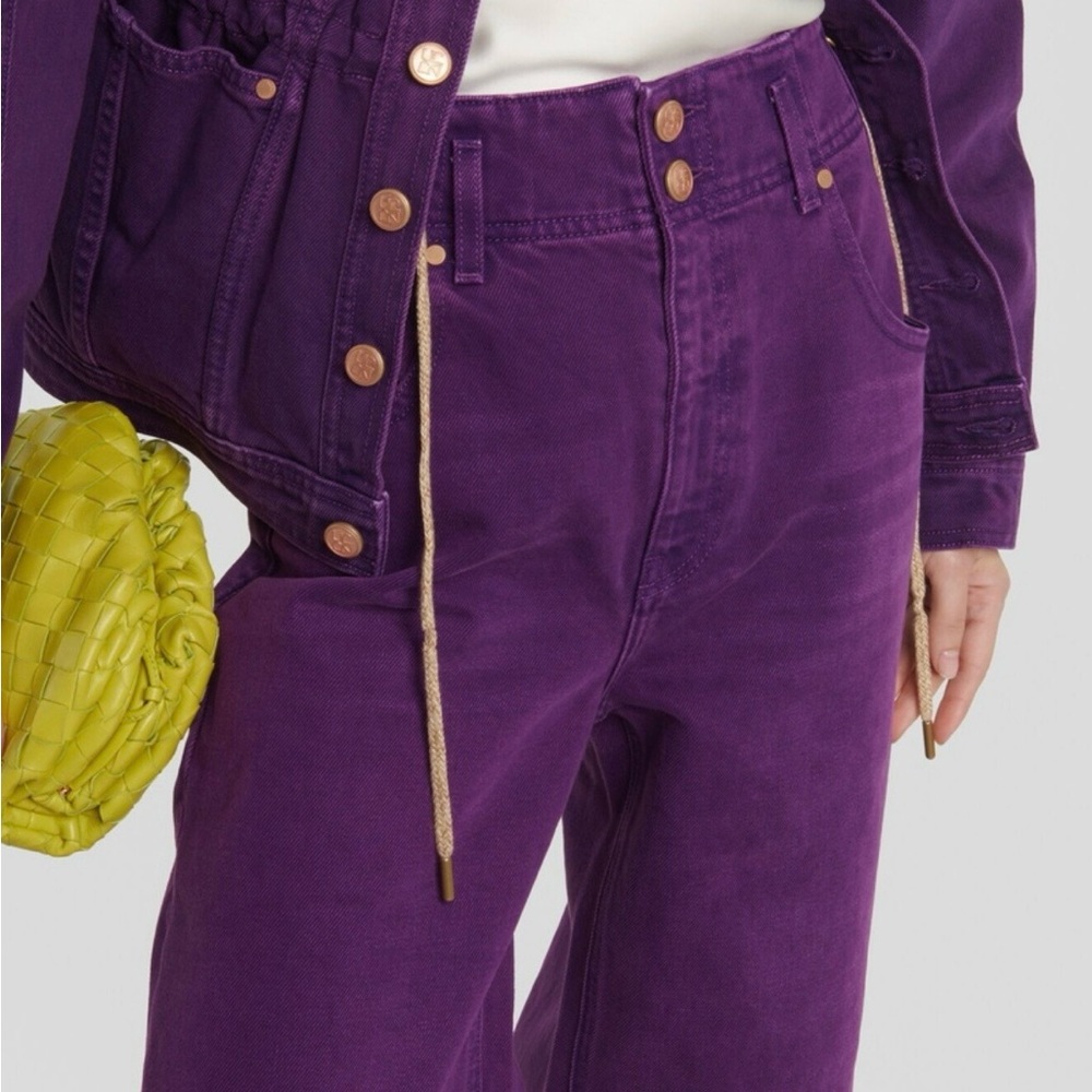 Ulla Johnson Margot high rise purple jeans - Picture 3 of 8